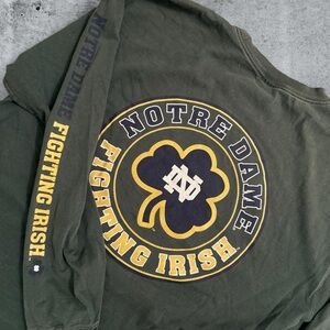 Vintage Notre Dame Fighting Irish Shirt Size XL Long Sleeve University Sport USA